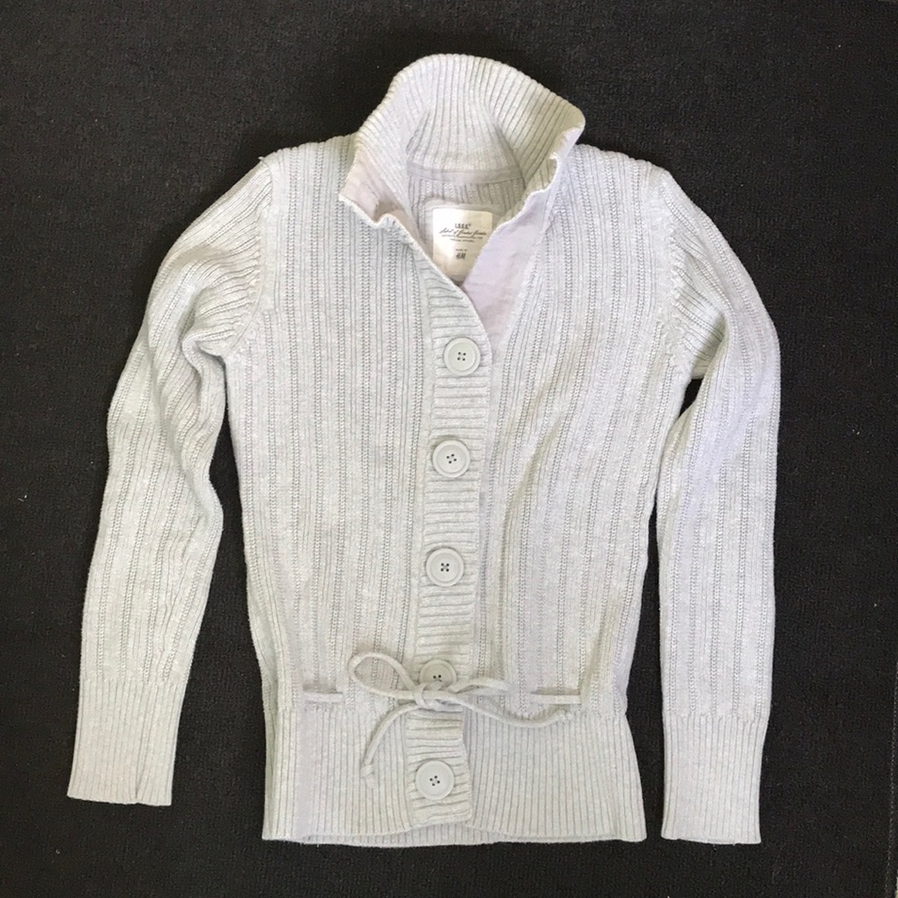 Ribbed Grey Long Sleeve Sweater